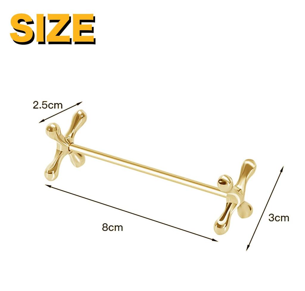 VIEAURA Messerablage für Besteck und Essstäbchen Einfache Tischplatten-Küchendekoration (Satz 4) Messer, Gabel, Löffel, Ablage, (Gold)