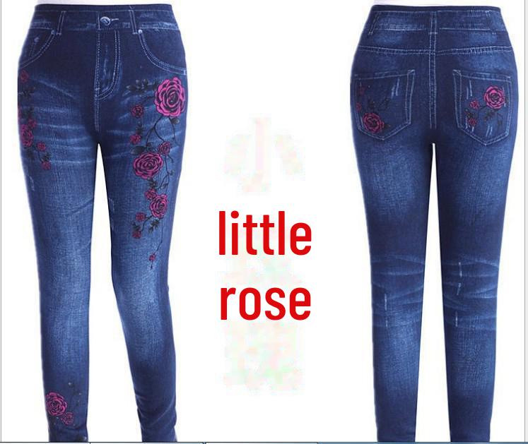 

Женские леггинсы из искусственного денима на весну и осень One Size