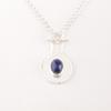 Natural Lapis Lazuli Gemstone 925 Sterling Silver Jewelry Handmade Pendant 1.4" PP-57-23