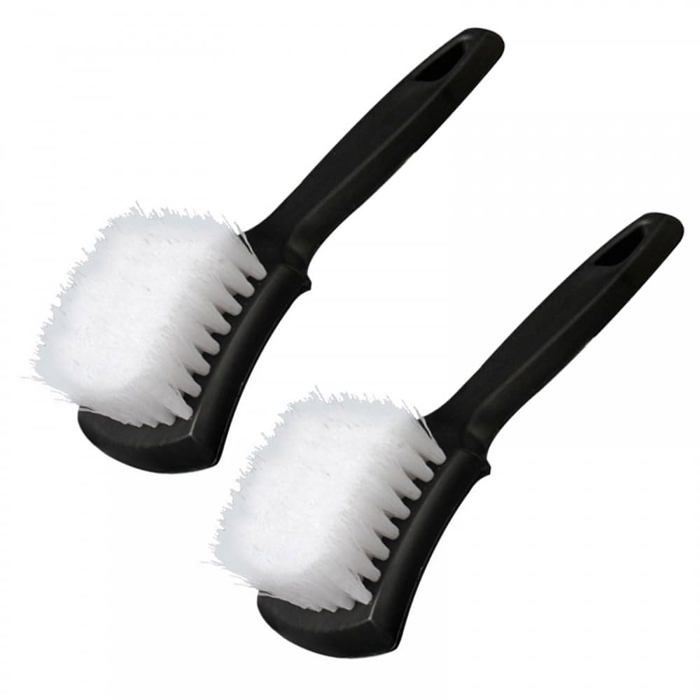 Brosse Lavage Pneus Voiture, Brosse Nettoyage Jantes Voiture avec des Poils Souples pour Nettoyer de Pneus de Roue Extérieure,Blanc