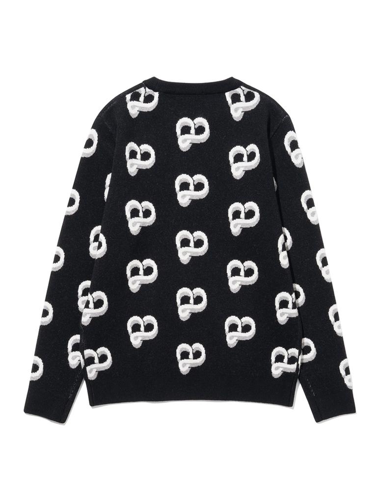 20TH HOLE Viscose Logo Lettering Knit Women [Black]
