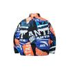 Anta Life Series Contrast Letter Logo Full Print Sports Warm Stand Collar Down Jacket Men Outerwear Blue 152148904-1