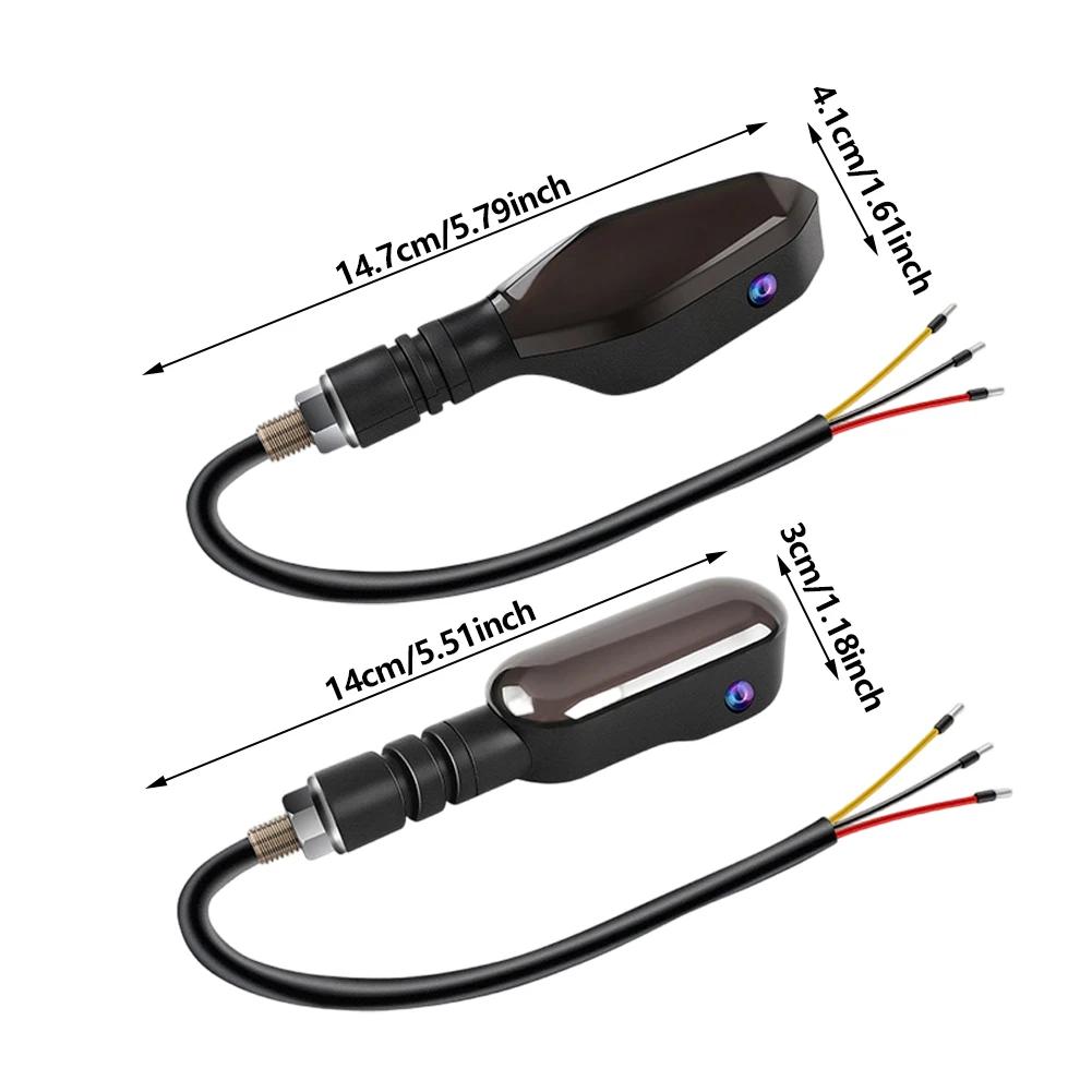 Environment Friendly Projection Motorcycle LED Turn Signal Lamps Indicators Ideal Lighting Upgrade Accessories For Bikes