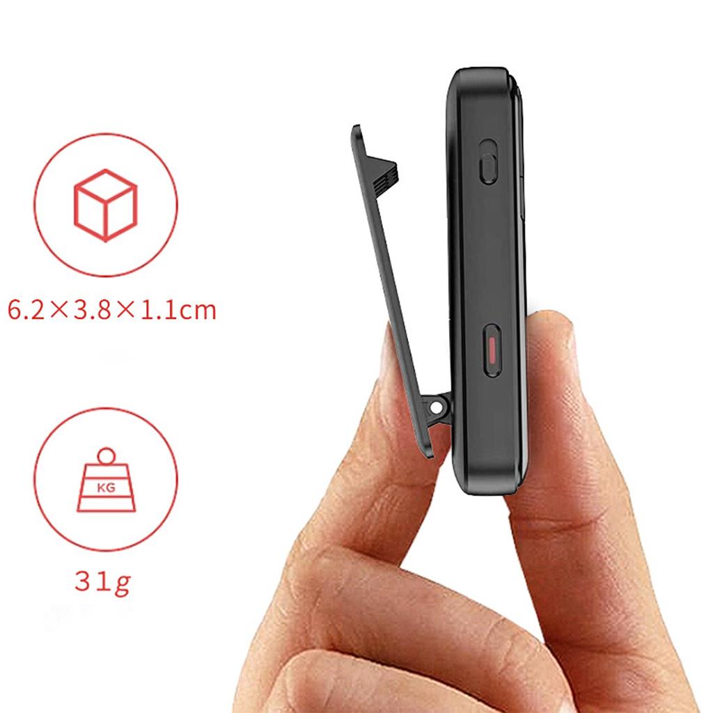 1.5 inch student back clip sports mp3 recording with external playback wireless listening to songs lossless bluetooth music player