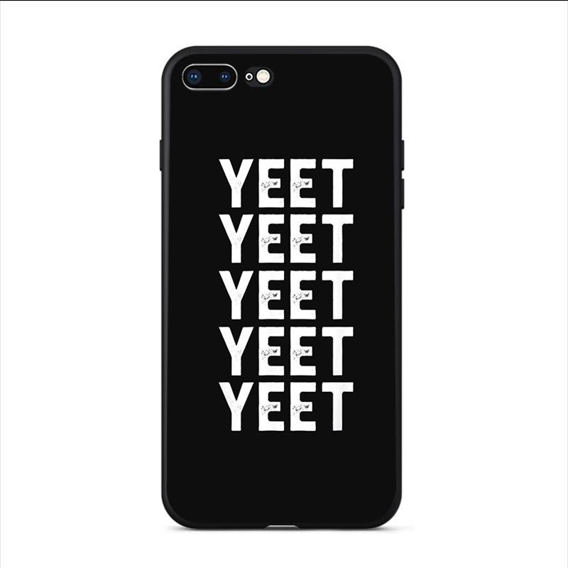 Funny YEET OR BE YEETED Meme Black Soft TPU Phone Case Covers for iPhone 8 7 6 6S Plus 5 5S SE 2020 XR X XS MAX Coque Shell Capa