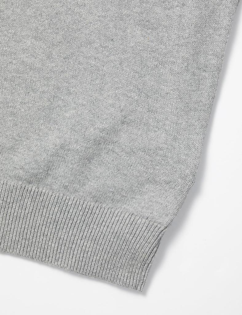 [Amazon Essentials] Pullover Knit V-Neck Men's Heather Light Gray L
