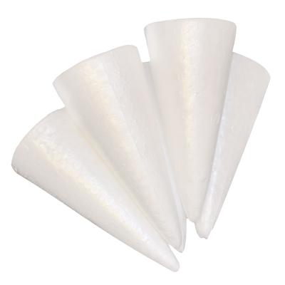 5 polistirolo espanso bianco a forma di cono solido per ornamenti artigianali fai da te