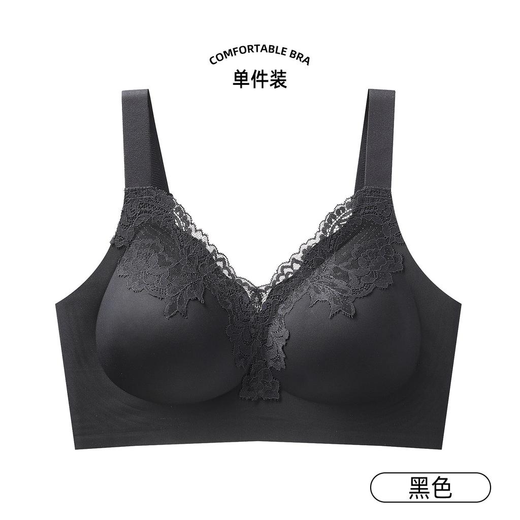 Women Plus Size Lace Bra No Underwire Push Up Support