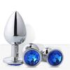 Erotic Sex Toys for Women Men 3pcs/set S M L Stainless Round Jewel Butt Plug Metal Jewelry Anal Plug