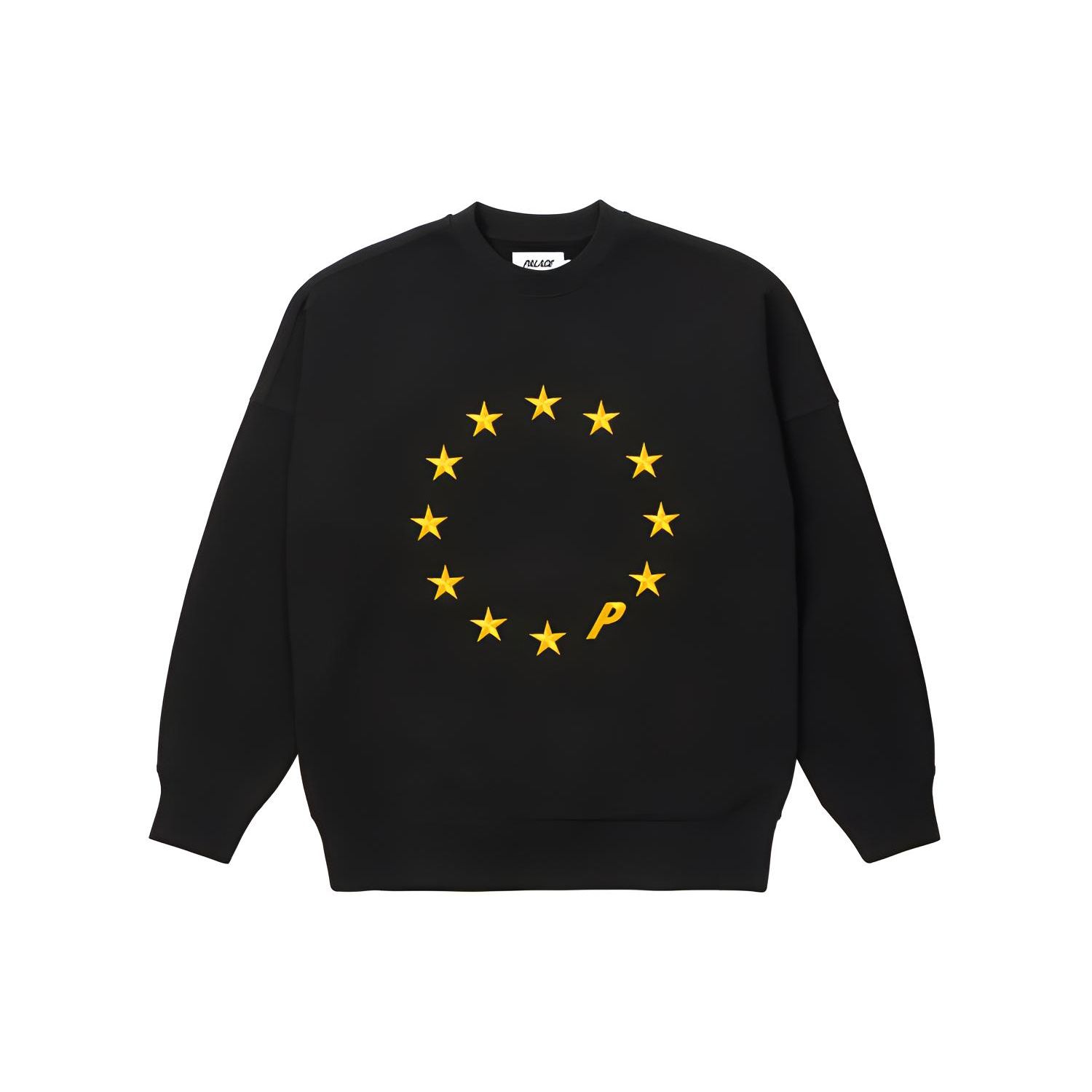 Palace Толстовка с круглым вырезом Eu-don со звездным принтом FW21 Толстовка унисекс черная P21CS052 L 27659₽
