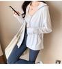 Women's Ice Silk UV Protection Hooded Cardigan - Summer Thin, Breathable, Loose-Fit, Slimming, Versatile.