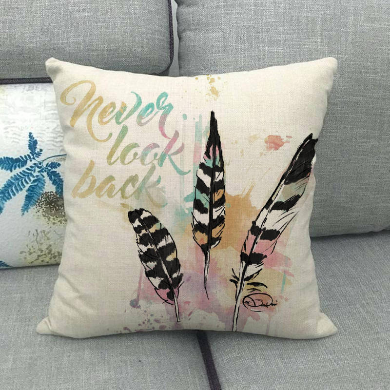 Feathered Bird A Cute Pet Digital Printing Short Plush Pillow Covers Decorative For Car Sofa Office Cushion Cover Home Goods