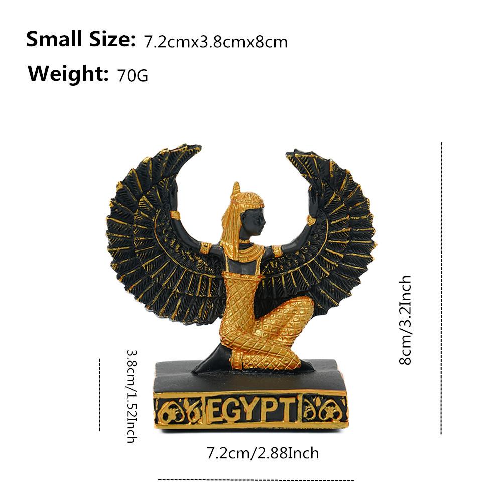 

Древний Египет Богиня Исида Смола Фигурка С Крыльями Ручная Работа Сувенир из Путешествия Гор Мать Фараона Украшение