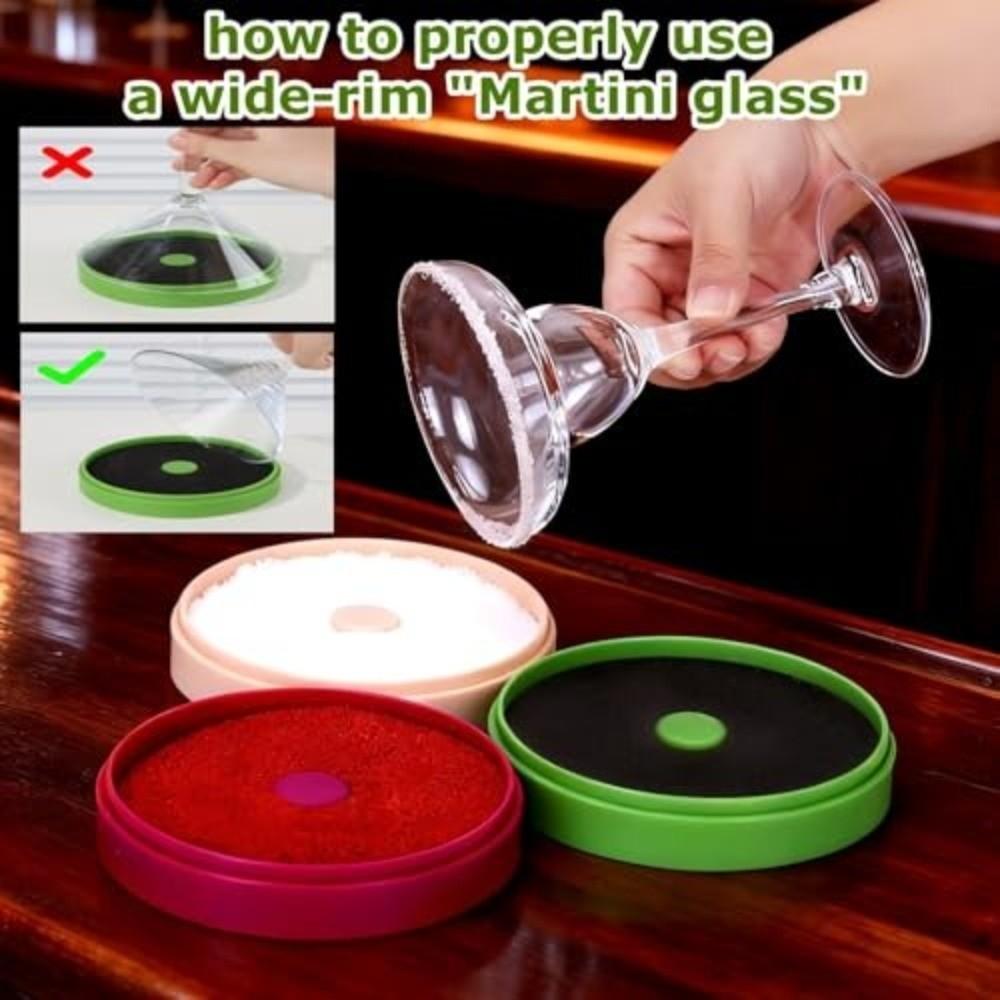 Ensemble de 3 niveaux pour bord de verre à Margarita Empilable Plateau Rimmer de Bar Verres à Margarita