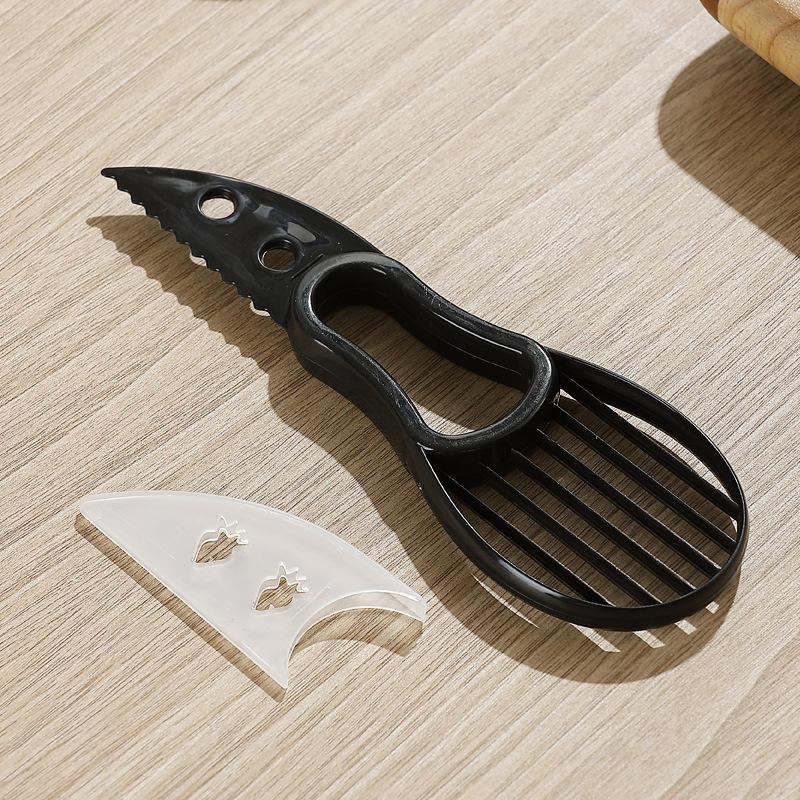 3 In 1 Avocado Slicer Avocado Tool Peeler Cutter Plastic Knife Kitchen Kitchen Gadgets Peeling Knife Multifunction Fruit Knife