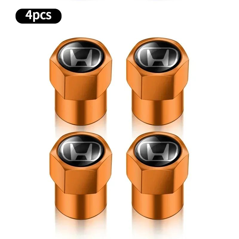 

4Pcs Metal Car Wheel Tire Air Valve Caps Stem Covers for Honda Civic Accord Fit City Vezel CRV Odyssey Jazz Prelude Insight