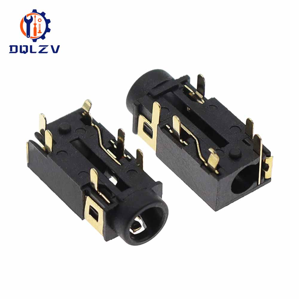 PJ-342 3,5mm Kopfhöreranschluss PJ-242 6-Pin Audiobuchse Senkplatte DIP Vergoldeter Stecker