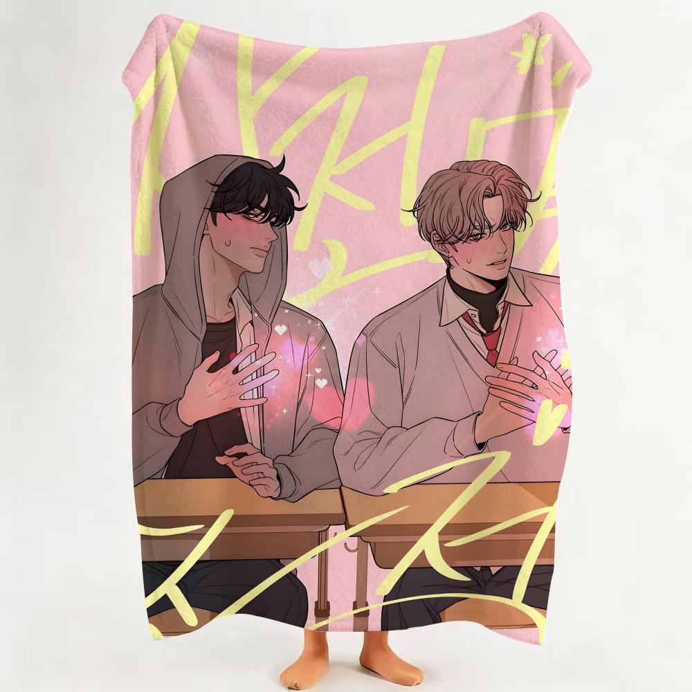Manhwa T True B Beauty  Flannel  Blanket Suitable for Sofa Living Room Bedroom