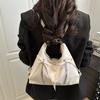 Bow Knot Faux Leather Tote Bag for Women Large Capacity Shoulder Backpack