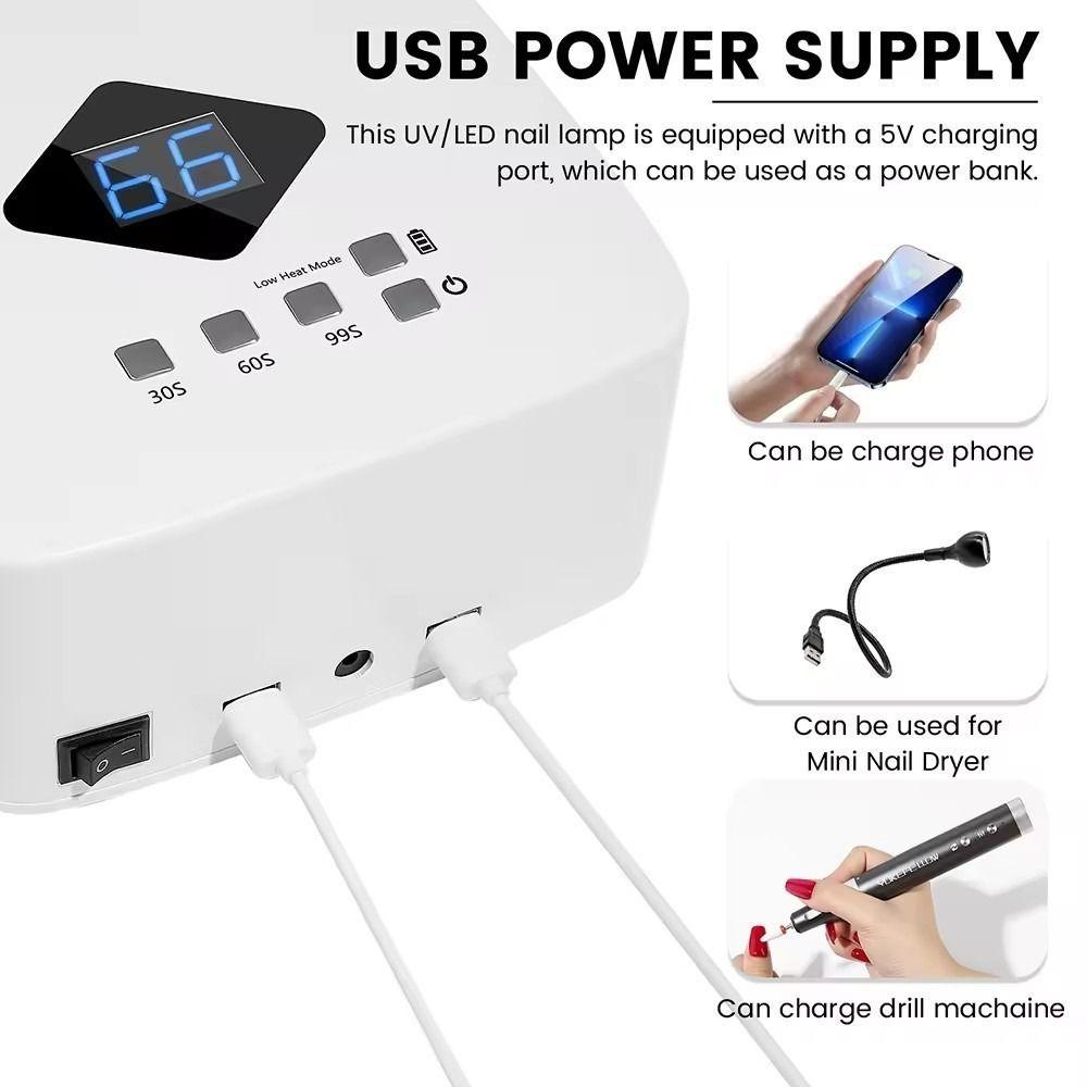 3 Timer Setting Nail Dryer Removable Bottom UV Led Lamp Nail Tool UV Light  for Home Use