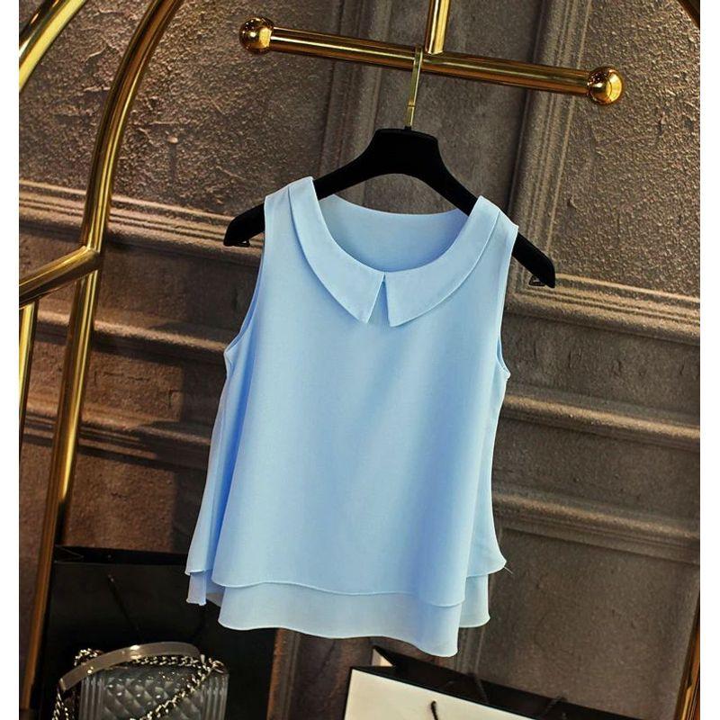 

Solid Color Sleeveless Camisole Vest for Women Sleeveless Cami Women Sky blue L