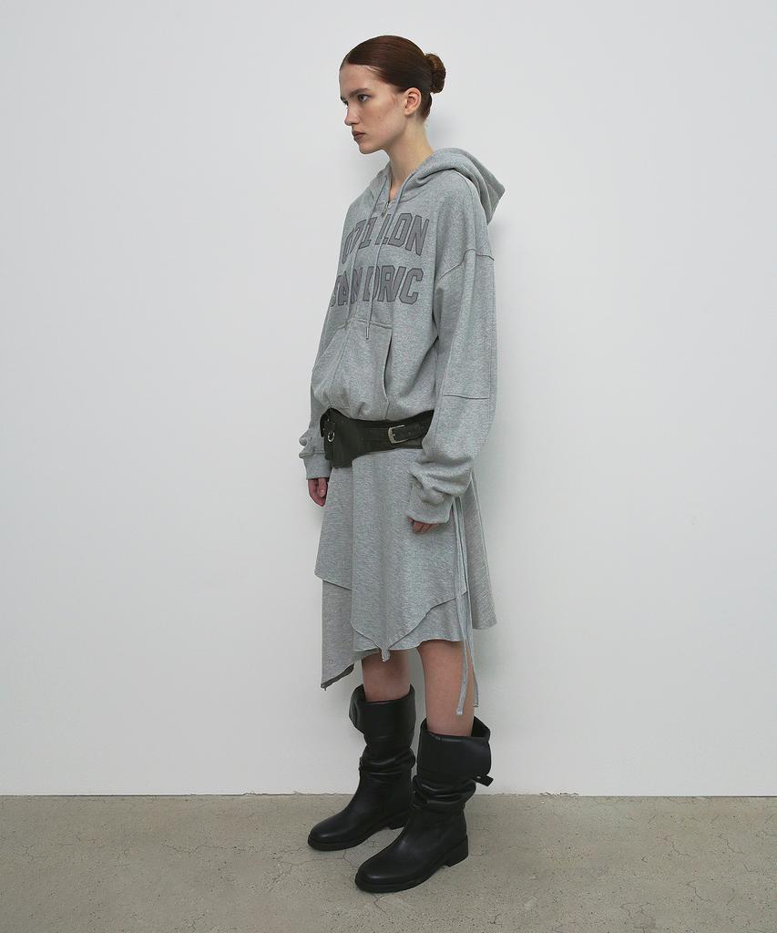 Sandric Leather Buckle Long Boots_Black