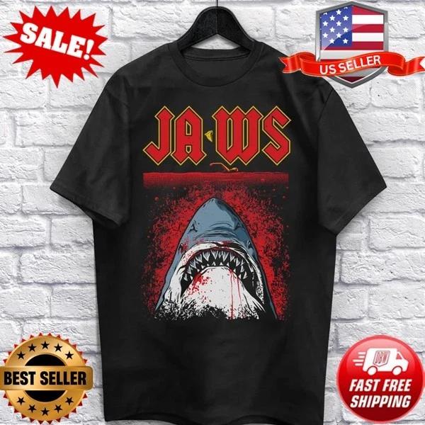 Monster Shark Horror T-Shirt, Jaws Horror Movie Shirt, Scary Halloween Tee XL