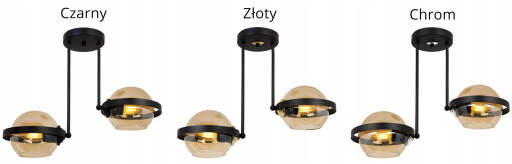 MODERN HONEY GLASS RING HANGING LAMP
