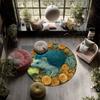 Hedgehog Pattern Round rug,Carpet Rug for Living Room Bedroom Playroom ,Non-slip Floor Mat,Holiday Gifts and Birthday Gifts.