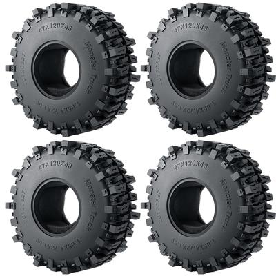 120mm 1.9 Rubber Rock Tires Wheel Tires for 1/10 RC Rock Crawler SCX10-AXI03007 (4 Pieces)