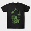 Men Black Print T-shirt Oldboy No-Cut Transfer Paper Print Cotton Tshirt
