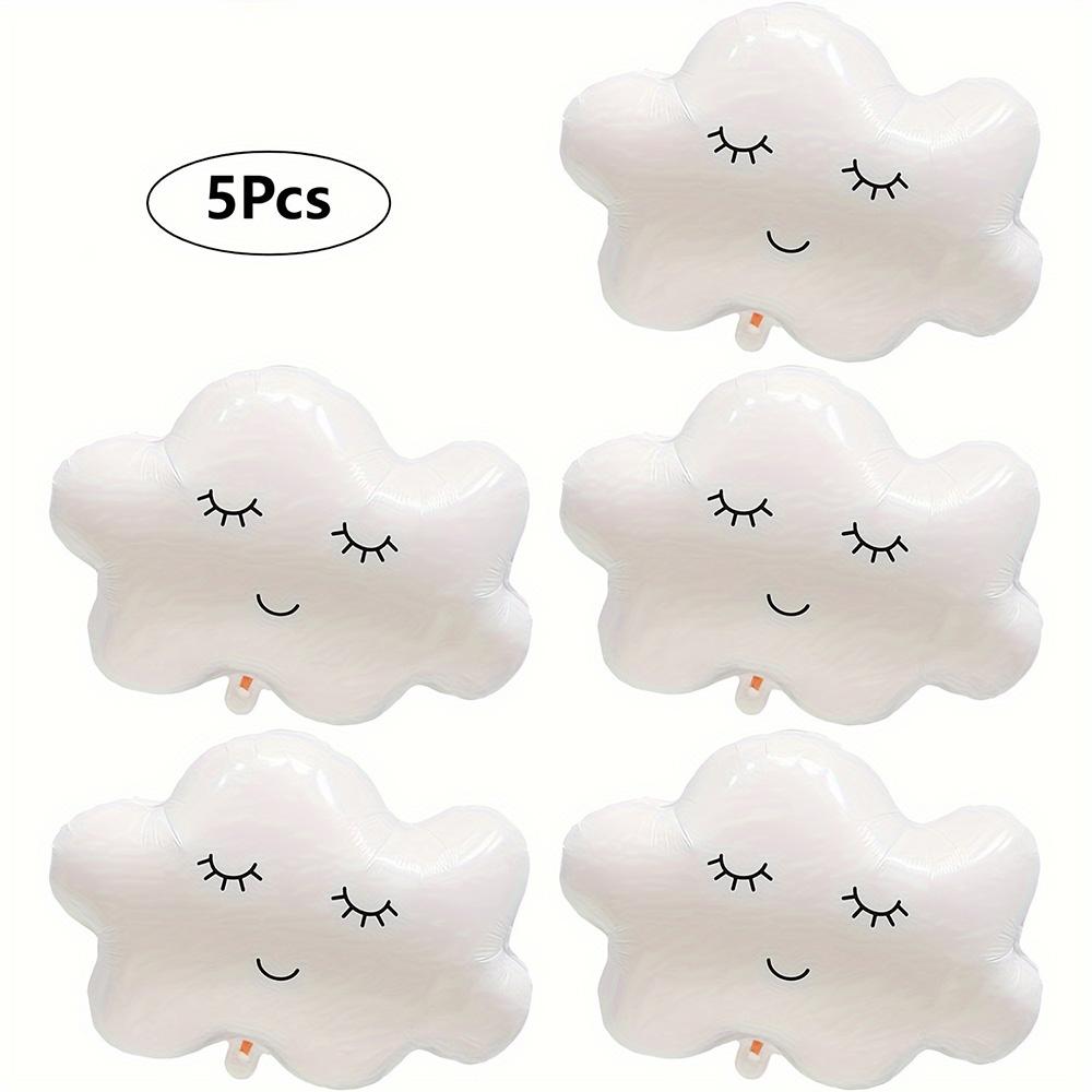 5PCS White Rainbow Cloud Sun Moon Theme Aluminum Foil Balloon Birthday Party Wedding Decoration Aluminum Foil Ballon Baby Shower