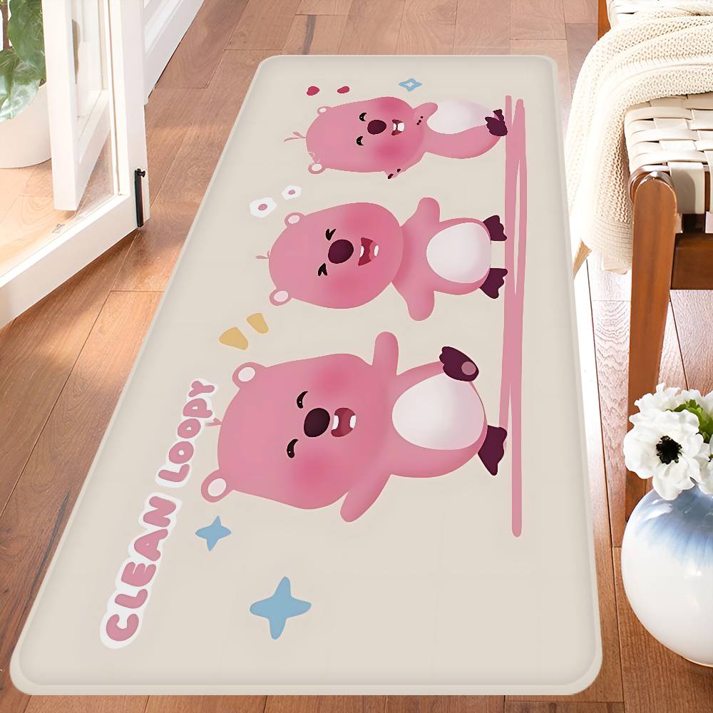 

Cartoon L-Loopys Entrance Door Mat Washable Non-Slip Living Room Sofa Chairs Area Mat Kitchen Welcome Doormat 40x60cm