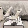 Fashion New Super High Heel 2025 Summer Fashion Pointed Waterproof Platform Heel Casual Wedding Fashion Sandals Women's Single Shoes
