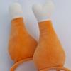 Spoof Turkey Leg Hairhoop Plush Chicken Leg Headband Cosplay Costume Festive Party Headdress Adult Kids Funny Headpieces