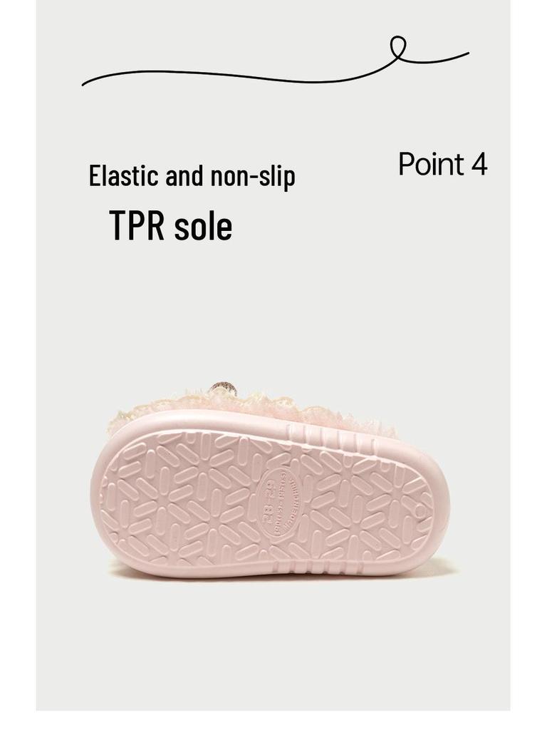 Kids' Plush Little Sheep Cotton Slippers - Cute & Cozy for Fall/Winter 2025