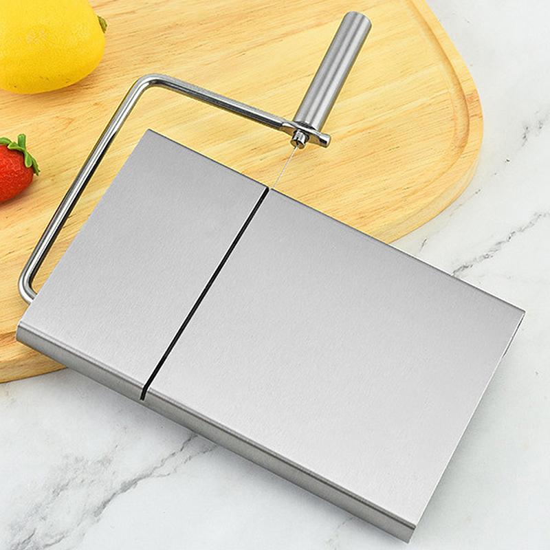 Stainless Steel Cheese Slicer Adjustable with Clear Measurement Scale Rustproof Cutter for Home Kitchen Cooking Use