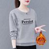 Huamian Women's Plus Size Velvet-Lined Sweatshirt - 2023 Autumn/Winter Casual Loose Fit Pullover Jacket