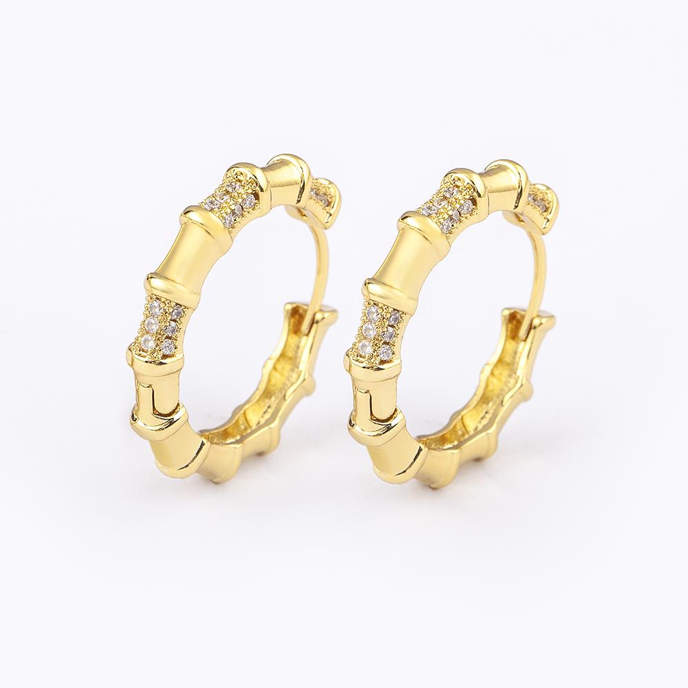 Nidin Gold/Silver Color Piercing Circle Charm Hoop Earrings Women Girls Party Wedding Engagement Trendy Punk Jewelry Gifts