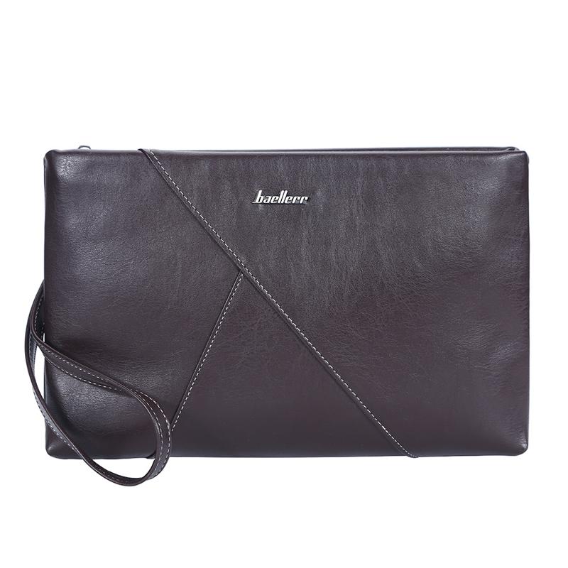Men'S Soft Leather Wallet Long Purse Men Clutch Bag Large Capacity Zipper Wallets