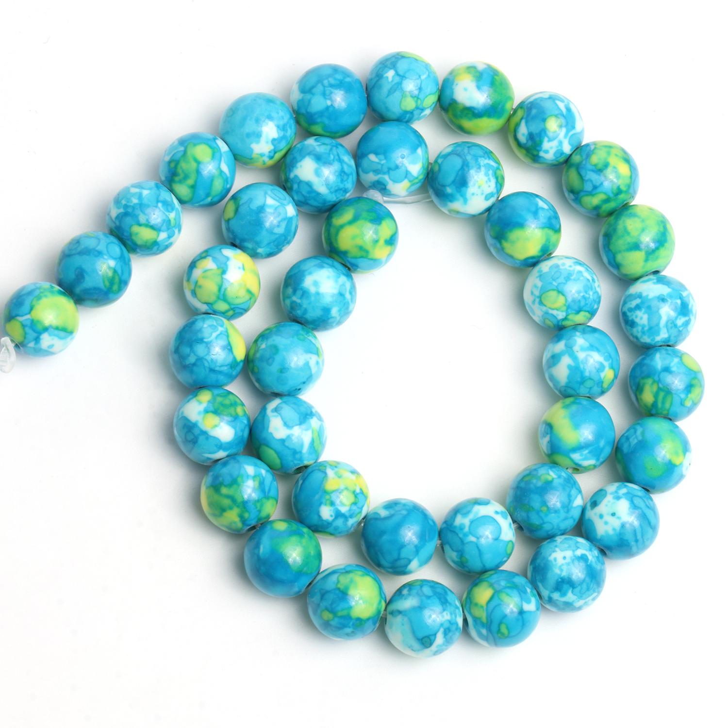 

1 нить/пакет 6/8/10 мм натуральный дождь цветок яшма каменная бусина разноцветные круглые свободные бусины для ювелирных изделий DIY серьги изготовление браслетов аксессуары 3-8mm (approx 46pcs)