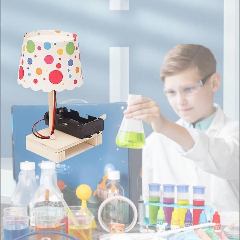 Buntes Holz-Bastel-Tischlampen-Materialset für naturwissenschaftliche Experimente in der Grundschule