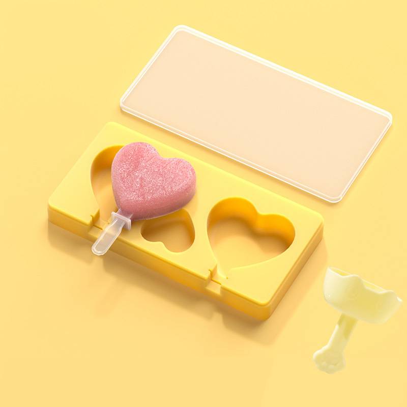Food Grade Silicone Ice Cream Mould Heart-Shaped Snowman Christmas Tree Popsicles Mold Reusable Kids Homemade Frozen Popsicle