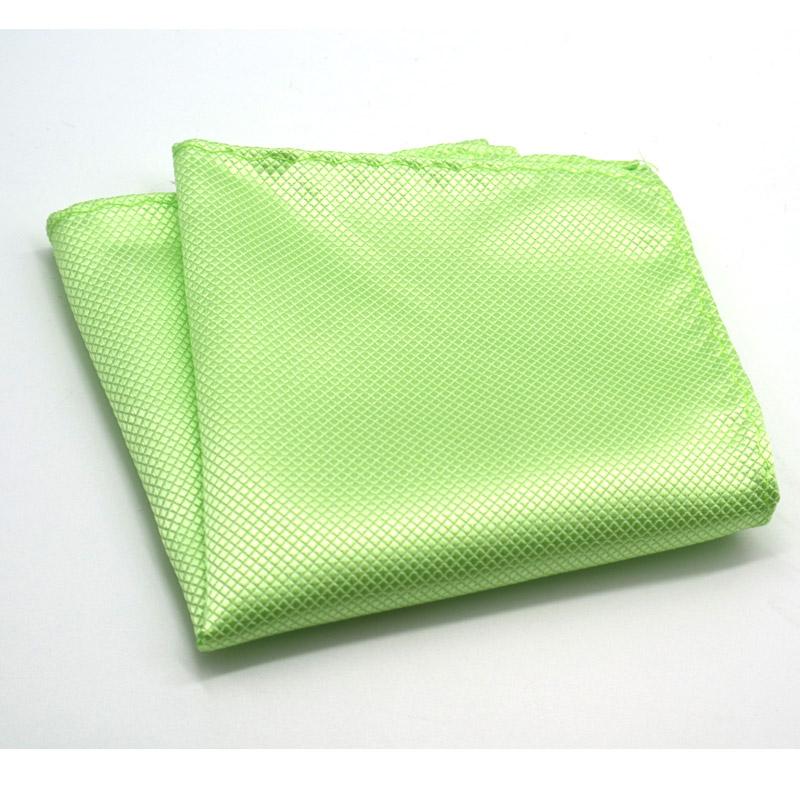 Luxury Men's Handkerchief Plaid Solid Color Hankies Polyester Hanky Business Pocket Square Chest Towel 21*21CM