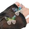 Trendy Rhinestones Butterfly Pin Brooch Dazzling Butterfly Pin Brooch with Rhinestones Women's Fashion Jewelry Accessory