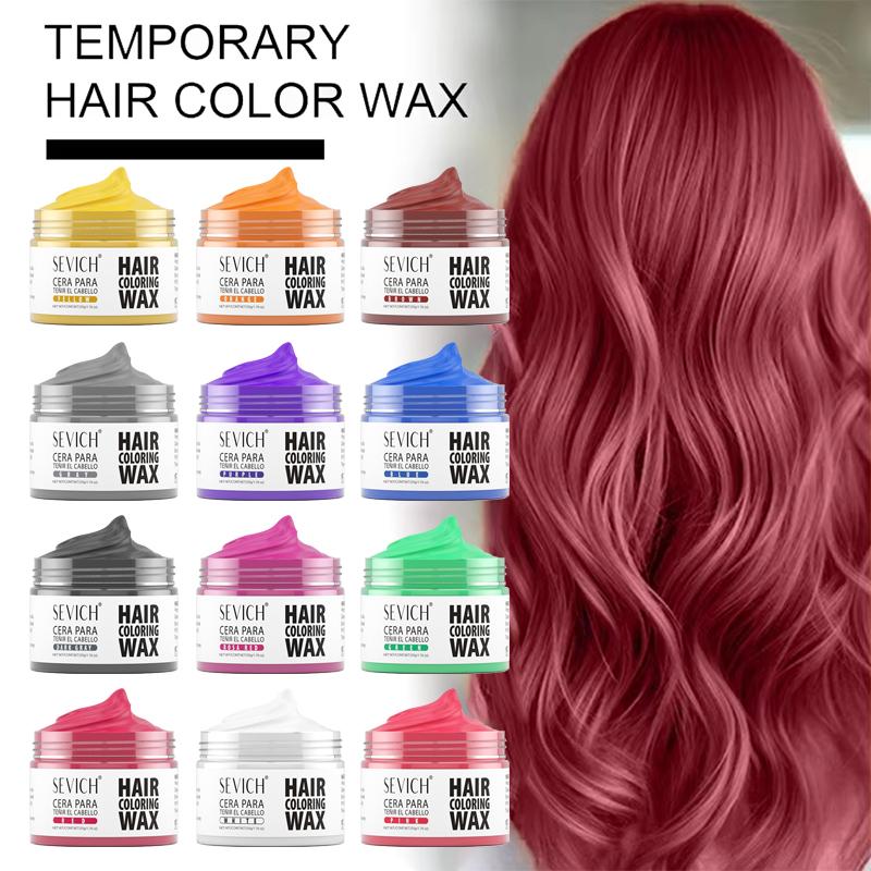 13 Colors Temporary Hair Color Wax SEVICH Long Lasting Easy To Wash Hair Dye Mud Kids Diy Hair Colour Cream Party Hair Mud Hair Styling