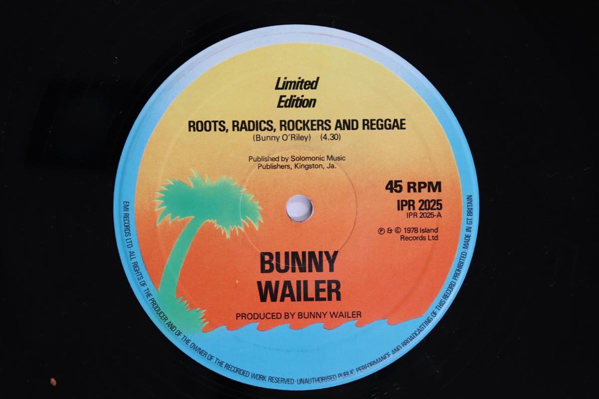 

12inch Record BUNNY WAILER Roots Radics Rockers And Reggae IPR2025 ISLAND RECORDS 1978 UK Reggae Ska Dub Used