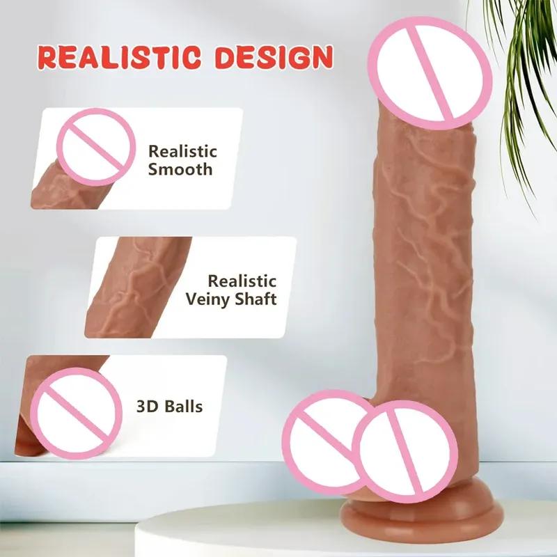 Realistic Dildos Vaginal Stimulation Big Penis Anal Butt Plug With Strong Suction Cup Masturbator G Spot Adult Sex Toy for Woman