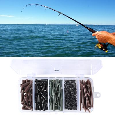 120-teilige Angelzubehör-Kits inklusive Karpfenhaken Schnellwechsel-Wirbel Anti-Tangle-Schläuche Karpfenangel-Köderbox-Set