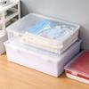 Document Organizer Organized Clear Square Shape Storage Box Organizing Box Dustproof Transparent Desktop Document Storage Case
